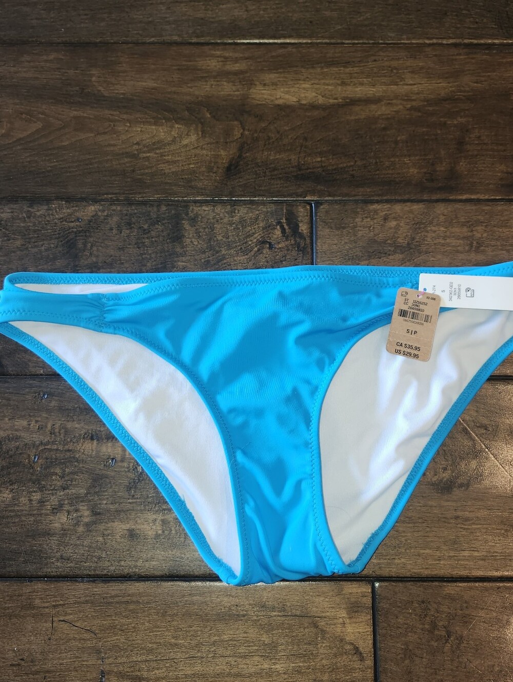 Victoria's Secret (PINK) Aqua Blue Bikini Bottom SZ S NWT